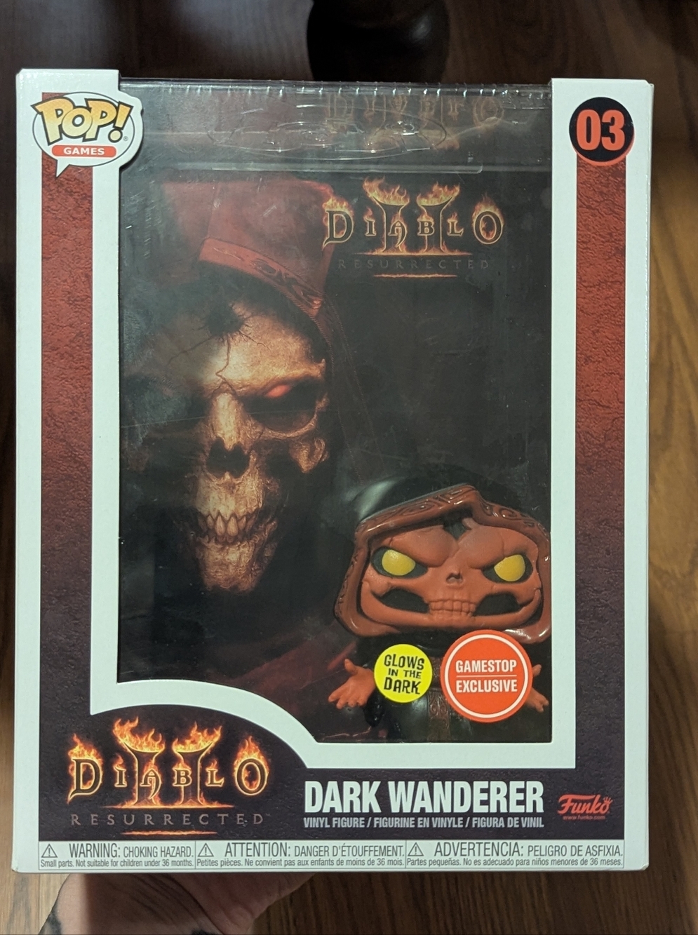 Funko Pop Game Cover Diablo 2 Dark Wanderer 03 Glow In Dark GameStop Exclusive